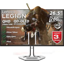 MSP Legion Pro 27Q-10 26.5" 0.03 Ms (Gtog) 280Hz (2xhdmı-Dp) Amd Freesync Premium Pro Qhd 2560X1440 Pivot Qd-Oled Panel Monitör 68CFGACBTK