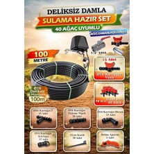 MSP Damla Sulama Seti 100M | Wifi + Otomatik Zamanlayıcı Dahil | 16MM Pe Hortum | 40 Damlatıcı (HS0033)