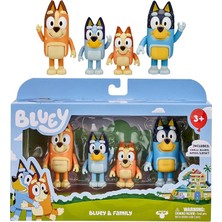 MSP And Family: Bingo, Bandit And Chilli 4 Figure Pack Articulated Character Action Figures 2.5 Inches Official Collectable Toy