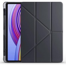 MSP - Xiaomi Poco Pad/xiaomi Redmi Pad Pro 12.1 Inç ile Uyumlu Kapaklı Standlı Kalem Bölmeli Koruyucu Kılıf - Siyah