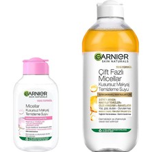 MSP Skin Naturals Micellar Kusursuz Makyaj Temizleme Suyu (100 Ml) & Çift Fazlı Micellar Kusursuz Makyaj Temizleme Suyu (400 Ml) Cilt Bakım Seti