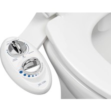MSP Bidet Neo 185 Bidet Kendi Kendini Temizleyen Çift Başlıklı Manuel Tuvalet Aparatı, Beyaz