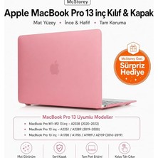 MSP MacBook Pro 13 Inç M1 M2 Kılıf A2338 Uyumlu | Mat Sert Koruyucu Kapak Hard Case | A1706 A1708 A1989 A2159 A2251 A2289 Uyumlu Ince Hafif Buzlu Laptop Kılıfı Açık Pembe