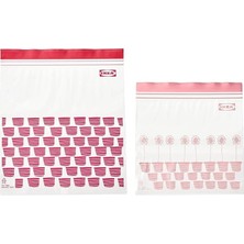 MSP Buzdolabı Poşeti, Kırmızı-Pembe, 2,5 Lt ve 1,2 Lt, 50 Adet