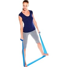 MSP 120X15 cm Pilates Bandı, Mavi, Orta Sertlik, Uzun Direnç Lastiği