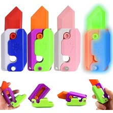 MSP Portatif Farklı Renklerde Havuç Bıçak Gravity Knife 2,5 cm x 5 cm x 7 cm 4 Adet