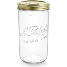 MSP Parfait Familia Wiss 1,5 L / 1500 ml Cam Saklama ve Konserve Kavanozu, Kahve ve Kuru Gıda Için, Çift Kapaklı Vakumlu Kapatma Sistemi.