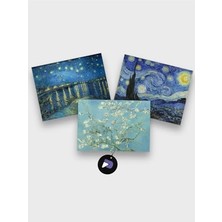 aklow akyoleticaret (PSTER20378) Van Gogh Poster Seti; 3 Adet Çerçevesiz Sanatsal Poster, Yatay Duvar Posteri Seti 30 x 40