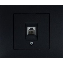 MSP Ovivo Grano Siyah Nümeris Telefon Prizi Cat3 Çerçeveli,