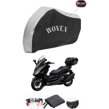 MSP Forza 250 Ile Uyumlu Gri-Siyah Kombinasyonlu Topcase Uyumlu Su Geçirmez Motosiklet Brandası