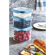 MSP Set Loxo Sızdırmaz Saklama Kabı 700-1000-1500 ml Mavi