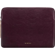 MSP iPad Air 13" M3 2025, iPad Pro 13" M5 2025 ile Uyumlu Tablet Kılıfı Sihirli Klavye ve Kalem Tutuculu - Pu Deri Çanta Ince Koruyucu Kılıf - Berry Brown