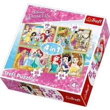 MSP Çocuk Puzzle Happy Day Of Princesses/disney Prin 35+48+54+70 Parça 4 In 1 Puzzle