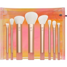 MSP Techniques Wanderer Makyaj Fırçası Seti, Birinci Sınıf ve Profesyonel Fırça Seti, Yumuşak Kıllar, Fondöten, Pudra, Göz Farı, Allık, Bronzlaştırıcı ve Kapatıcı Için, 9 Parçalı Set