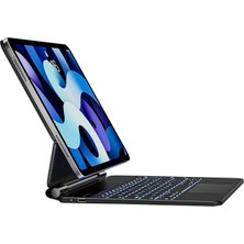 MSP Apple iPad Air 11 M2-M3 2024/2025 ile Uyumlu Touchpad Case Magic Keyboard Aydınlatmalı Klavyeli Tablet Kılıfı