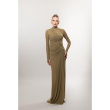 Perfect Mega Store Kenzel Yaka Drape Detaylı Abiye ELBISE-26080