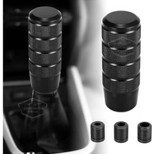 MSP 9.5 cm Jdm Metal Spor Görünümlü Vites Topuzu Aparatlı Alüminyum Alaşım Otomatik-Manuel Yarış Vites Kolu Siyah