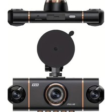 MSP Lens 360° Araç Kamera Sistemi – Full Hd 4ch Dash Cam, Ön Arka Iç Yan Kayıt, Gece Görüşlü Araç Dvr, Park Modu & G-Sensor Destekli Güvenlik Sistemi