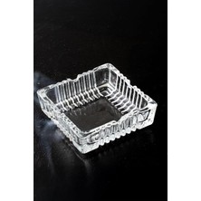 MSP Klk-02 Kristal Cam Kare Küllük - Şeffaf Lüks Kül Tablası 12X12 cm