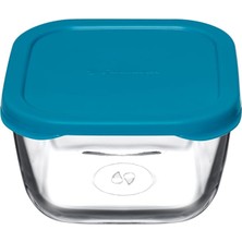 MSP Snow Box Saklama Kabı 275 cc Plastik Turkuaz Kapaklı Dörtlü