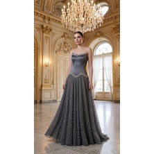 Perfect Mega Store So Lady Yaka Taş Detaylı Abiye ELBISE-4054