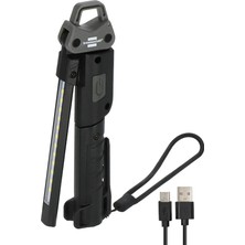 MSP Hl 400 Ac/led Pilli Atölye Lambası, Entegre Pilli (400 Lm, 3 Ayrı Açılıp Kapatılabilir Işık Kaynağı, Katlanabilir, Maksimum 6 Saat, USB C Şarj Kablosu Dahil)