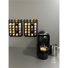 MSP Kahve Kapsülü Düzenleyici – 2’li Set | Nespresso® Uyumlu Kapsül Standı | Buzdolabı & Metal Yüzeylere Uygun (Siyah)