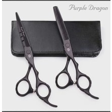 aklow akyoleticaret Profesyonel 6 Inch~17 cm Berber Kuaför Makas Seti (Düz ve Ara Makas)