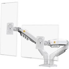 MSP Bayou Nb F160 Ergonomic Çift Kol 2-9 kg Kapasiteli Yeni Nesil Profosyonel Monitör Standı (Beyaz)