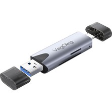 MSP Type-C ve USB 2.0 Sd-Microsd Tf Kart Okuyucu