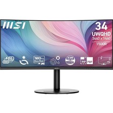 MSP 34" Modern MD342CQP Kurumsal Monitör, Uwqhd Kavisli 1500R Va 120Hz 1ms, Adaptive-Sync, Type-C