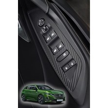 MSP Design Peugeot 308 P5 ile Uyumlu Iç Trim Folyo Kaplama Set Mat Karbon Siyah