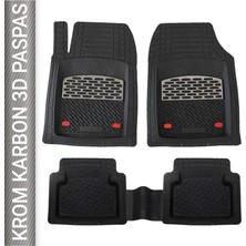 MSP Skoda Kamiq Ile Uyumlu Universal 3D Paspas Krom Karbon