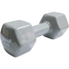 MSP 10 kg Vinly Kaplama Pvc Açık Gri Dambıl