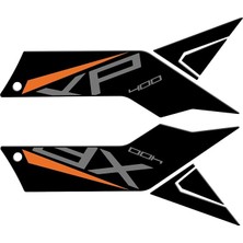 MSP XP-400 Uyumlu Yan Pad Set Siyah Turuncu Redline Grafik