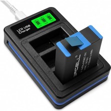 MSP 1 Adet Batarya Gopro Hero 9 Hero 10 Hero 11 Hero 12 ile Uyumlu 3 Slot LCD Ekranlı USB Batarya Şarj Cihazı AHDBT-901 Batarya Destekli Hızlı Şarj Ünitesi | (GO901 Şarj Cihazı ve Pil)