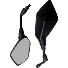 MSP Ns 200 Uyumlu 10 mm Universal Motosiklet Aynası – Şık ve Dayanıklı Yan Ayna (Sağ-Sol Set) Off-White Medium