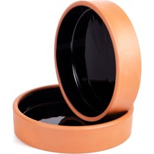 MSP Pottery Venice Büyük Boy Tava 2 Adet Kahve 24 cm