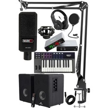 MSP Impressive Paket-3 Stüdyo Ekipmanları Seti (Monitör Mikrofon Ses Kartı Kulaklık Midi Klavye)