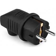 MSP Kauçuk Fiş, 16A, IP44, F Tipi, 220-240V, Vidalı Bağlantı, Darbeye Dayanıklı Kauçuk Gövde, Ce ve Rohs Belgeli, Şantiye, Atölye, Sanayi, Dış Mekan Kullanımı, Elektrik Fişi (Eğik)