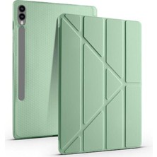 MSP Galaxy Tab S9 Fe Plus X610 12.4 Inç Ile Uyumlu Üçgen Katlanilir Kalemlikli Standlı Akıllı Kılıf Yeşil