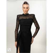 Perfect Mega Store Kenzel Üst Bedeni Kasnak Işlemeli Abiye ELBISE-26043