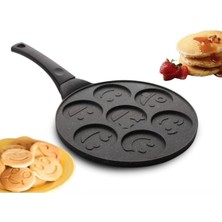 MSP Pankek Tavası 28 cm Gülen Yüz Emojili Pankek Tavası