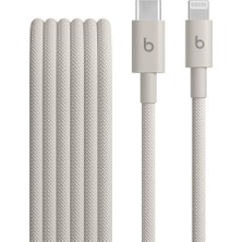 MSP Usb-C'den Lightning'e Örgülü Kablo, Hızlı Şarj, Dayanıklı/dolanmayan, Lightning Girişli Apple Aygıtları Için Uyumlu Şarj Kablosu (1,5 M) – Granit Beji
