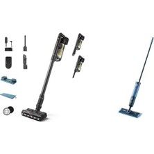 MSP 7000 Serisi Aqua Kablosuz Dik Süpürge XC7153/10 ve Oneup 3000 Elektrikli Mop XV3101/01, Süpürme ve Paspaslama, 2 Parça Zemin Bakım Seti