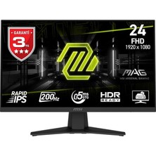 MSP 23.8 Mag 244F, Gaming Monitör, Fhd, 16:09 Flat, Rapid Ips, 200HZ, 1ms, Freesync Premium
