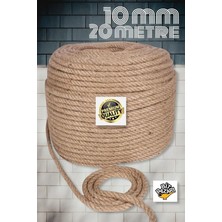 MSP Market Jüt Halat Ip 10MM 20 Metre Kendir Ip Hasır Ip Dekor Ipi, 10MM20METRE-TB