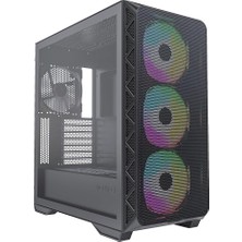 MSP Aır 903 Max 4 Fan 3 x 140MM Argb Fan ve 1X140MM Pwm Fan Orta Boy Kule, Temperli Cam, USB Type-C Port ve 2x Usb3.0 Port Siyah