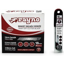 MSP 18 mm Maket Bıçağı Yedeği – Snap Off Keskin Uç – 0,5 mm Kalınlık – Karbon Çelik – (10 Adet)