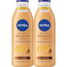 aklow akyoleticaret Q10 Sıkılaştırıcı ve Bronzlaştırıcı Vücut Losyonu 250 Ml, Kademeli Bronzluk, Açık Buğday Ten, X2 Adet